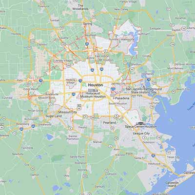Houston Texas service map